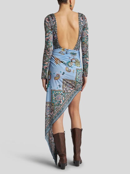 ASYMMETRIC DRESS WITH PRINT