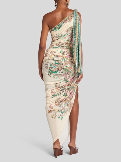ONE-SHOULDER DRESS WITH PRINT