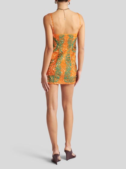 MINI DRESS WITH SEQUIN EMBROIDERY