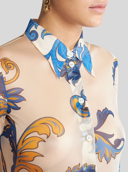 SHIRT DRESS WITH FLORAL PRINT