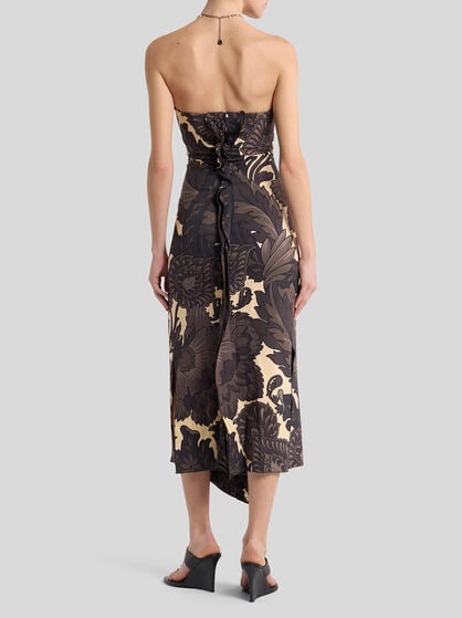 SHEATH DRESS WITH MAXI FLORAL PRINT