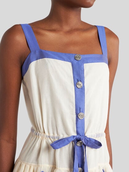 LONG FIL COUPÉ VOILE JACQUARD DRESS