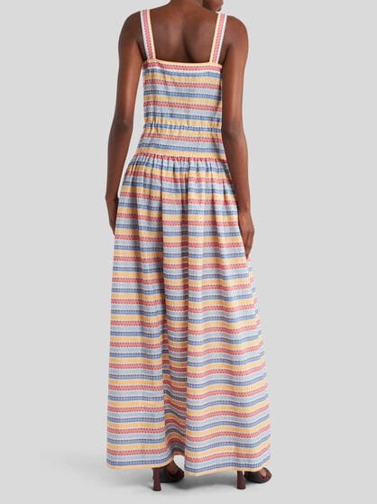 LONG STRIPED JACQUARD DRESS
