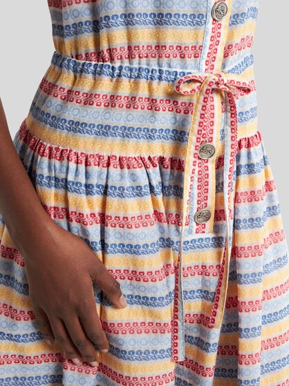 LONG STRIPED JACQUARD DRESS
