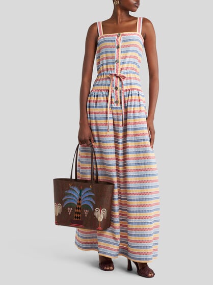 LONG STRIPED JACQUARD DRESS