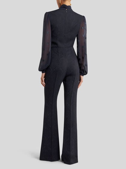 CADY JACQUARD JUMPSUIT