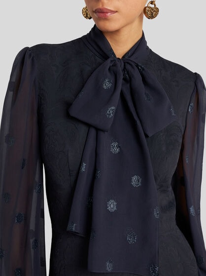 CADY JACQUARD JUMPSUIT