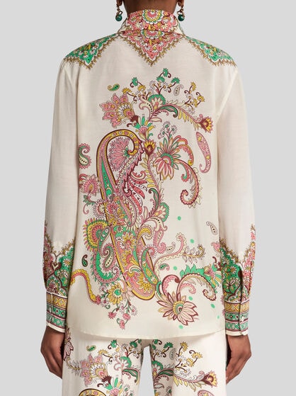 FLORAL PAISLEY MAXI SHIRT