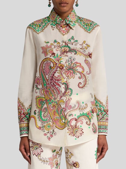 FLORAL PAISLEY MAXI SHIRT