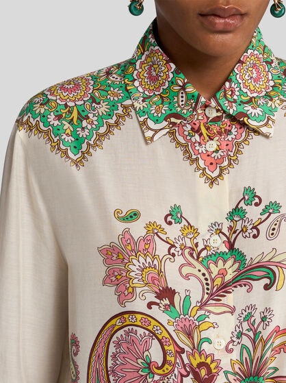 FLORAL PAISLEY MAXI SHIRT
