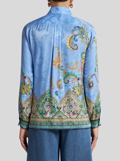 ROSE JACQUARD AND FLORAL PAISLEY SHIRT