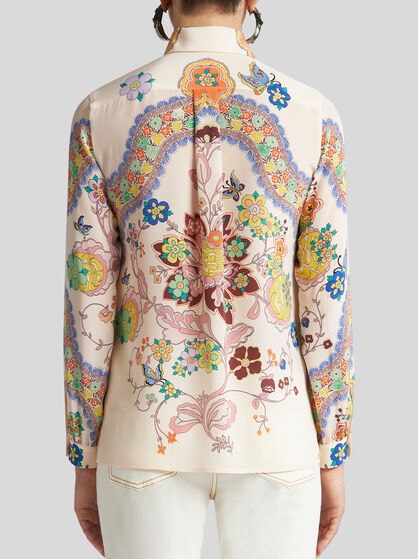 SILK SHIRT WITH FLORAL PRINT