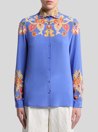 PRINTED CREPE DE CHINE SHIRT