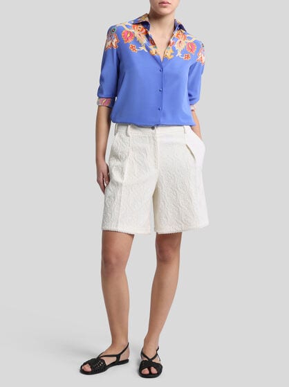 PRINTED CREPE DE CHINE SHIRT