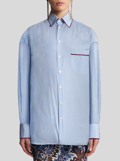 STRIPED POPLIN SHIRT