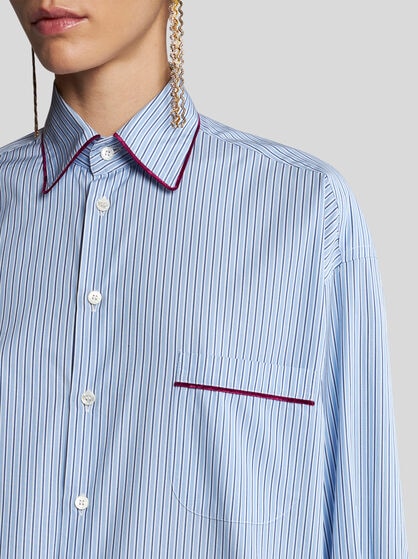STRIPED POPLIN SHIRT