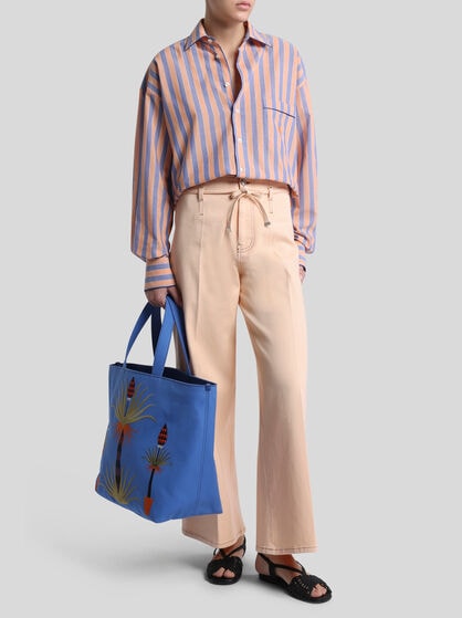 STRIPED MUSLIN SHIRT