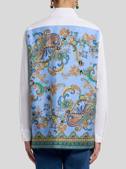 COTTON SHIRT WITH PRINTED BACK