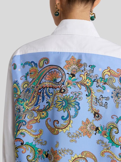 COTTON SHIRT WITH PRINTED BACK