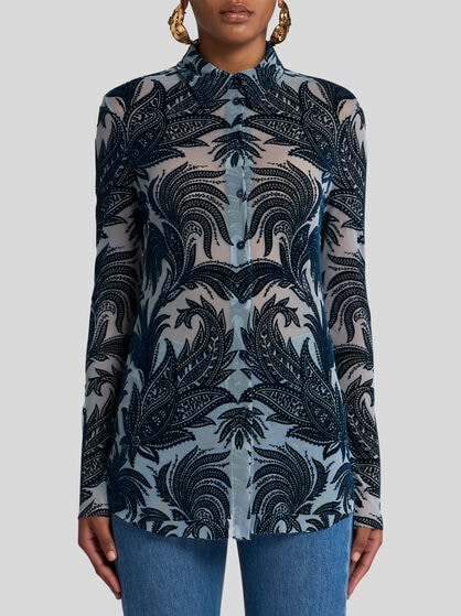 PAISLEY TULLE SHIRT