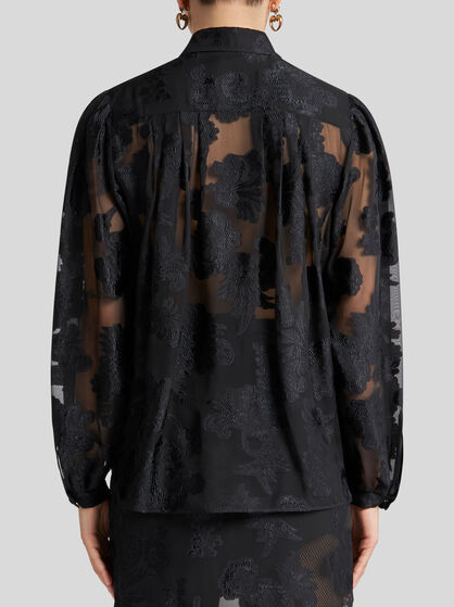 FIL COUPÉ CHIFFON SHIRT