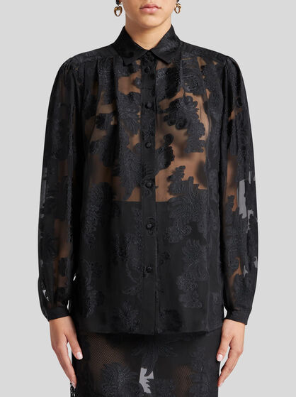 FIL COUPÉ CHIFFON SHIRT