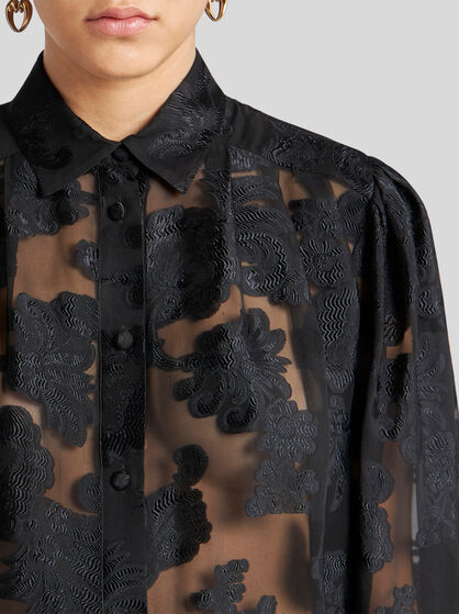 FIL COUPÉ CHIFFON SHIRT