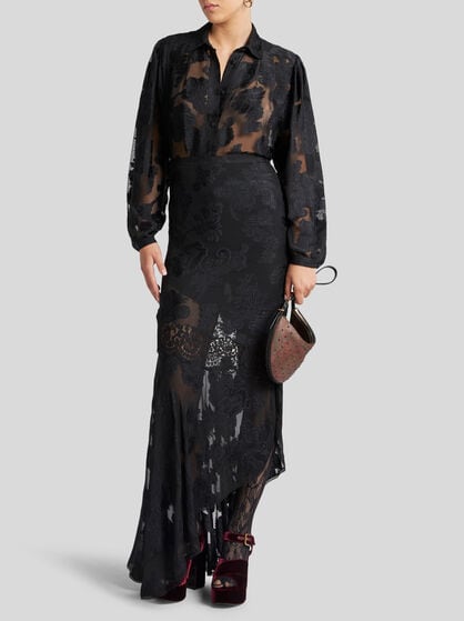 FIL COUPÉ CHIFFON SHIRT
