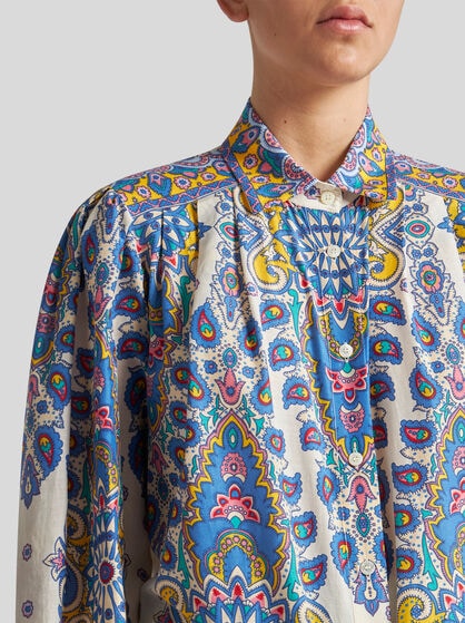 WIDE COTTON AND SILK SHIRT
