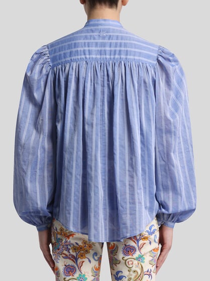 STRIPED VOILE SHIRT