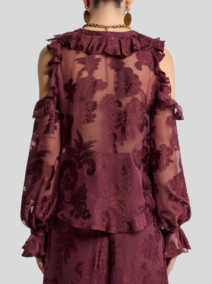 FIL COUPÉ CHIFFON SHIRT