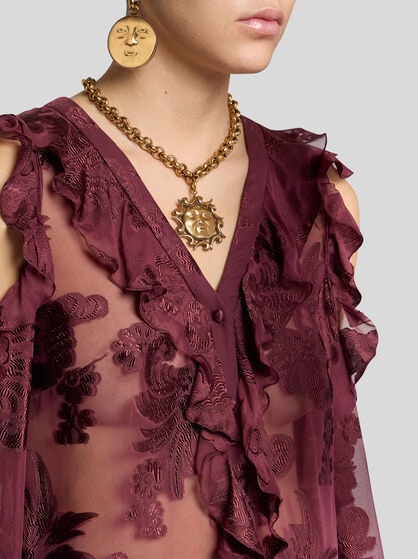 FIL COUPÉ CHIFFON SHIRT