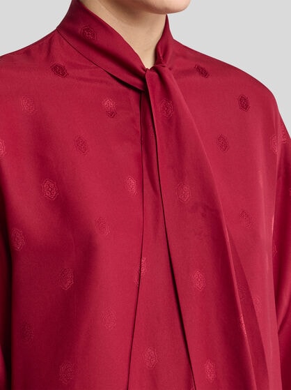 SILK JACQUARD BLOUSE