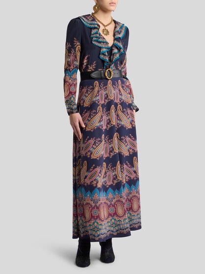 SILK SHIRT WITH PLACED PRINT