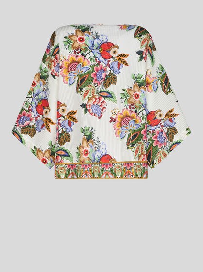 MULTICOLOURED BOUQUET BLOUSE