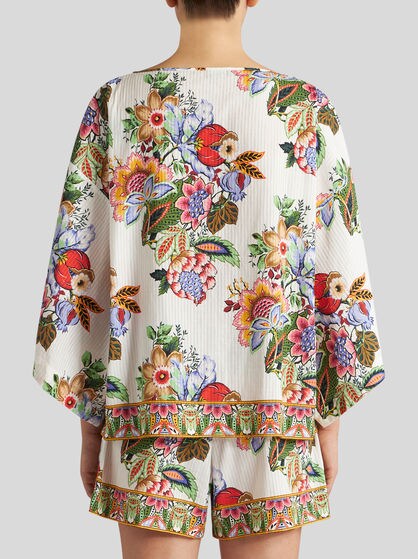 MULTICOLOURED BOUQUET BLOUSE