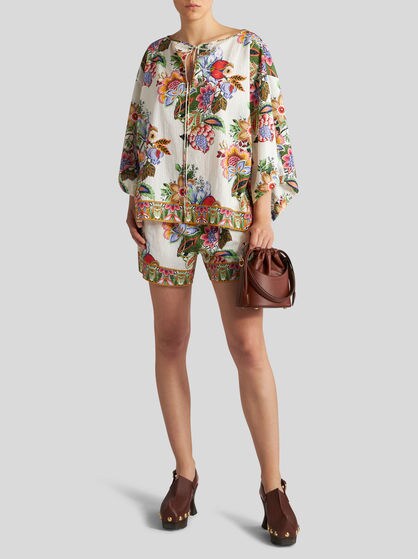 MULTICOLOURED BOUQUET BLOUSE