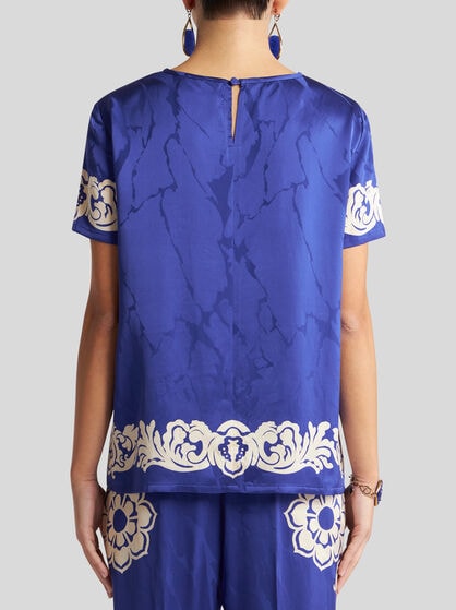 TOP WITH STENCIL FLORAL PRINT