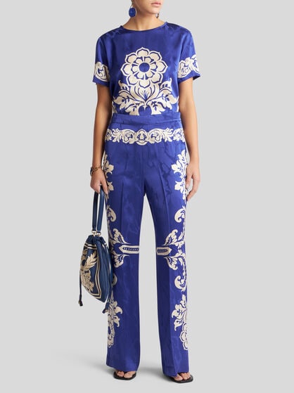 TOP WITH STENCIL FLORAL PRINT