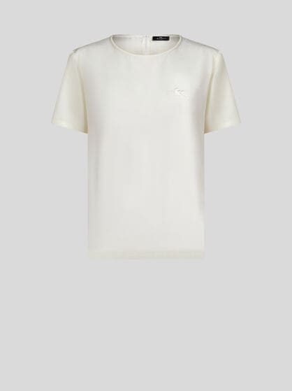 CREPE DE CHINE T-SHIRT