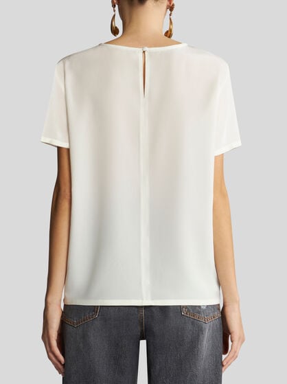 CREPE DE CHINE T-SHIRT