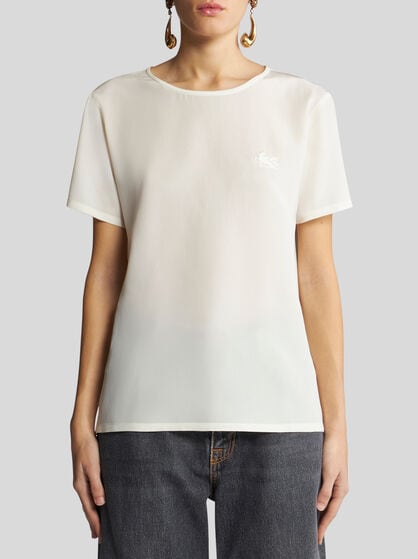 CREPE DE CHINE T-SHIRT