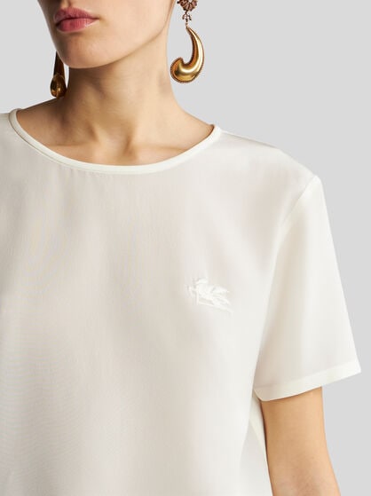 CREPE DE CHINE T-SHIRT