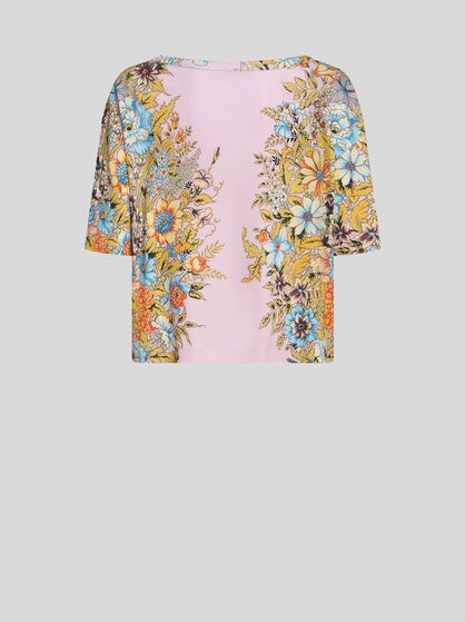 부케 프린트 티셔츠