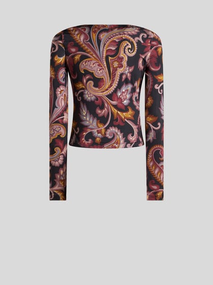 PRINTED JERSEY TOP