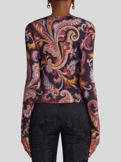PRINTED JERSEY TOP