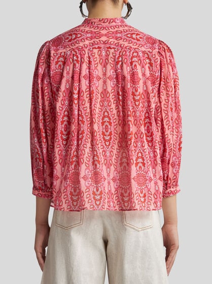 PRINTED COTTON BLOUSE