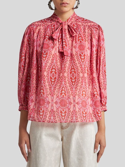 PRINTED COTTON BLOUSE
