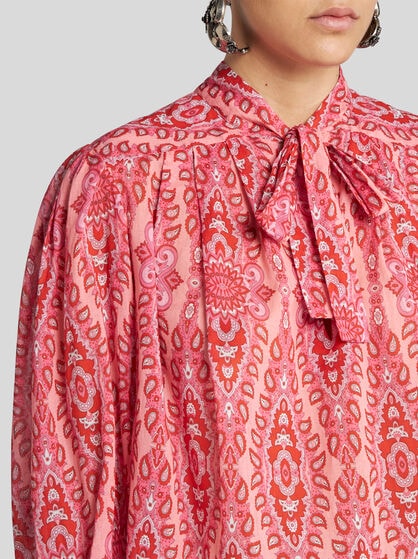 PRINTED COTTON BLOUSE