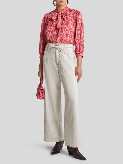PRINTED COTTON BLOUSE